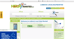 Desktop Screenshot of lubbock.localhelpwanted.net